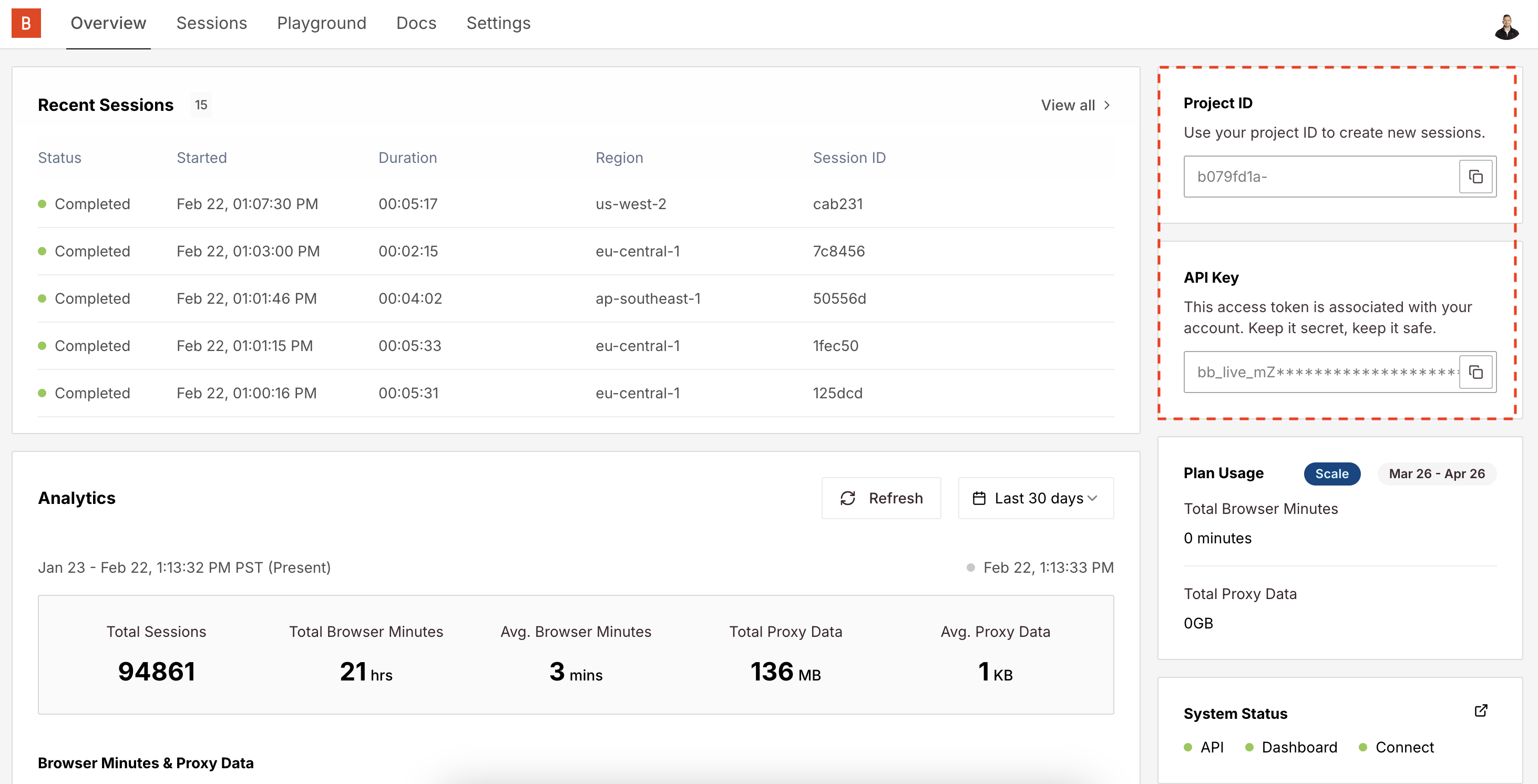 Browserbase API Key 设置
